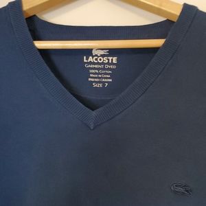 Mens Lacoste Vneck Sweater